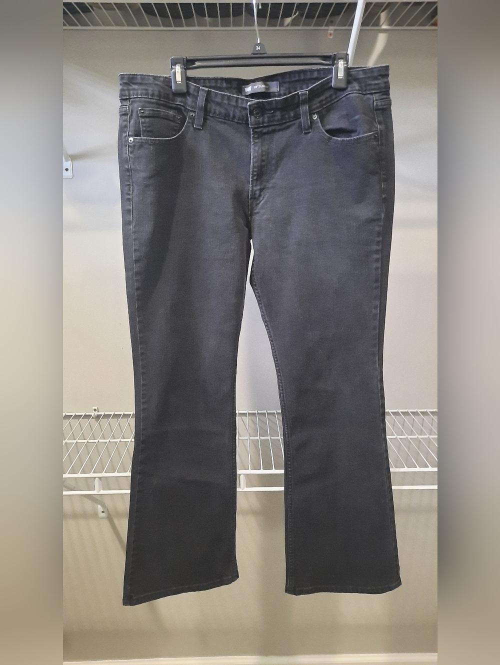 Women's Black Levi Super-low Jeans